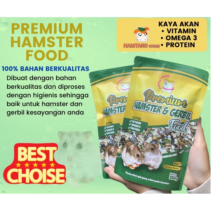 Premium hamster food HAMUTARO , Makanan hamster berkualitas