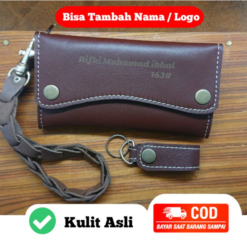 Dompet kulit pria wanita/ Dompet Tali / dompet panjang kulit asli / Dompet kulit terbaru