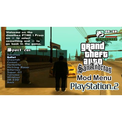 Kaset PS2 GTA San Andreas MOD CLEO (Menu Mod) + Cheat