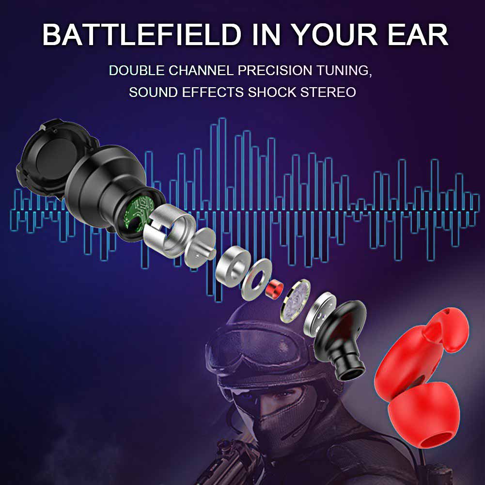 (COD) 98k Headset Gaming with Microphone Wired Earphone 9D Bass Original Waterproof Headphones Hifi Sport Music Surround Stereo Henset