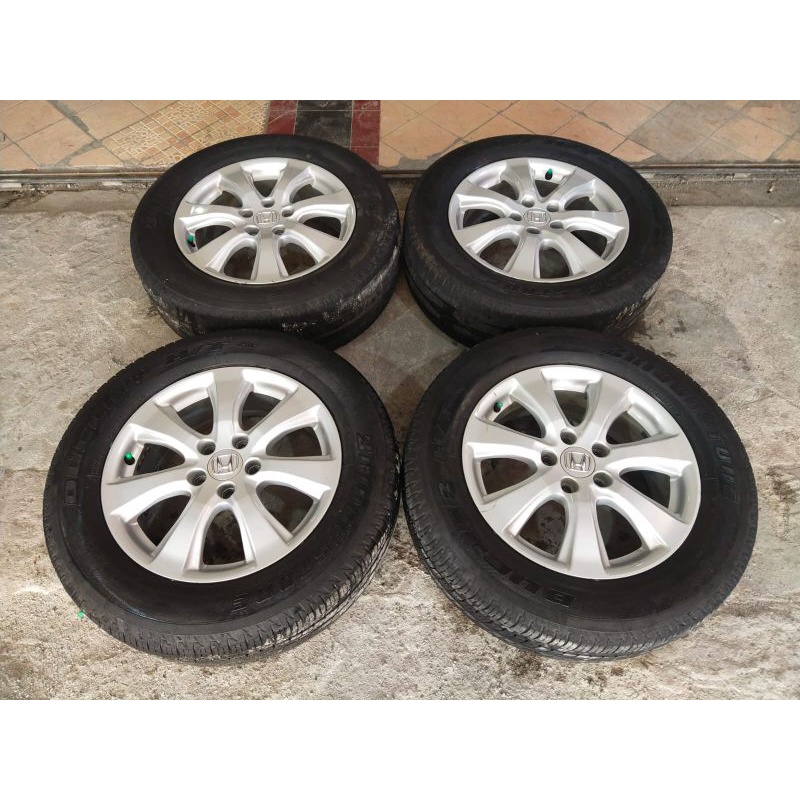 Velg Bekas Mobil COPOTAN OEM CRV Ring 17 Ban BRIDGESTONE 225 65 R17 INOVA HRV VITARA CAPTIFA LUXIO