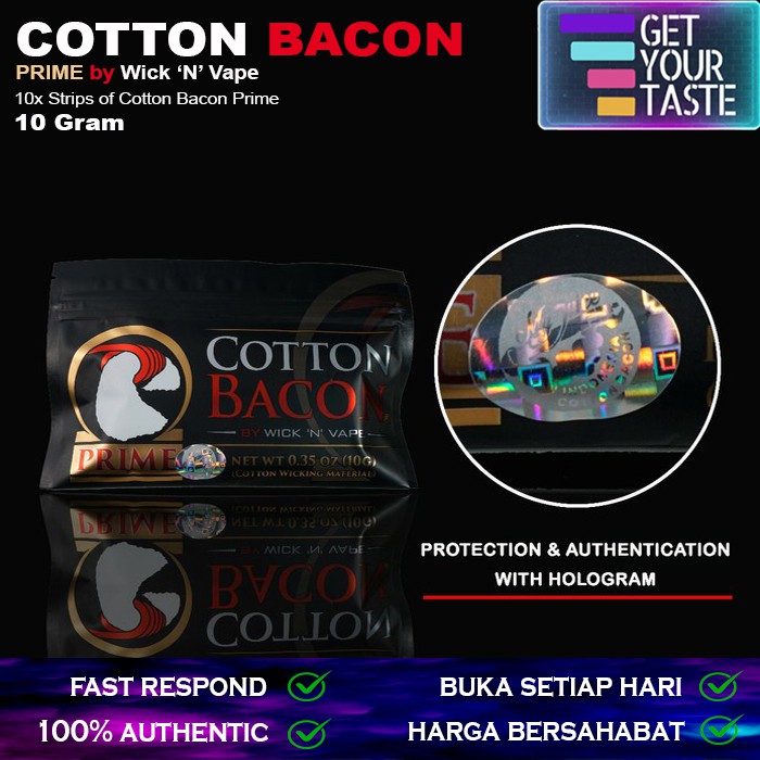 Prime Cotton Bacon V2 Prime Vape Cotton (Kapas Vape) - 100% Authentic