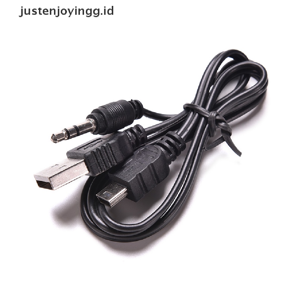 // justenjoyingg.id // 3.5mm USB to Mini USB Standard Audio Jack Connection Cable for Speakers Mp3/4 ~