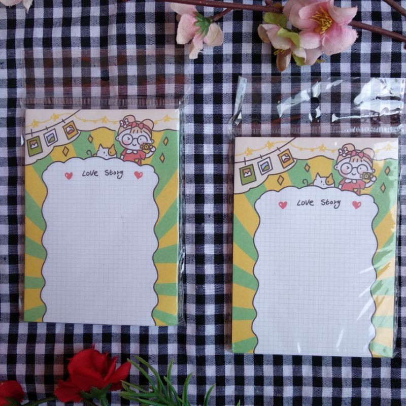 

STICKY NOTES LUCU CAT AND LOVE STORY KOREAN STYLE JOURNAL