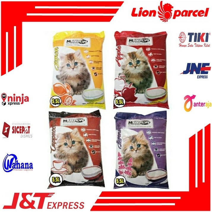 (Khusus ekspedisi ) pasir kucing Wangi Markotop 5.5 LT