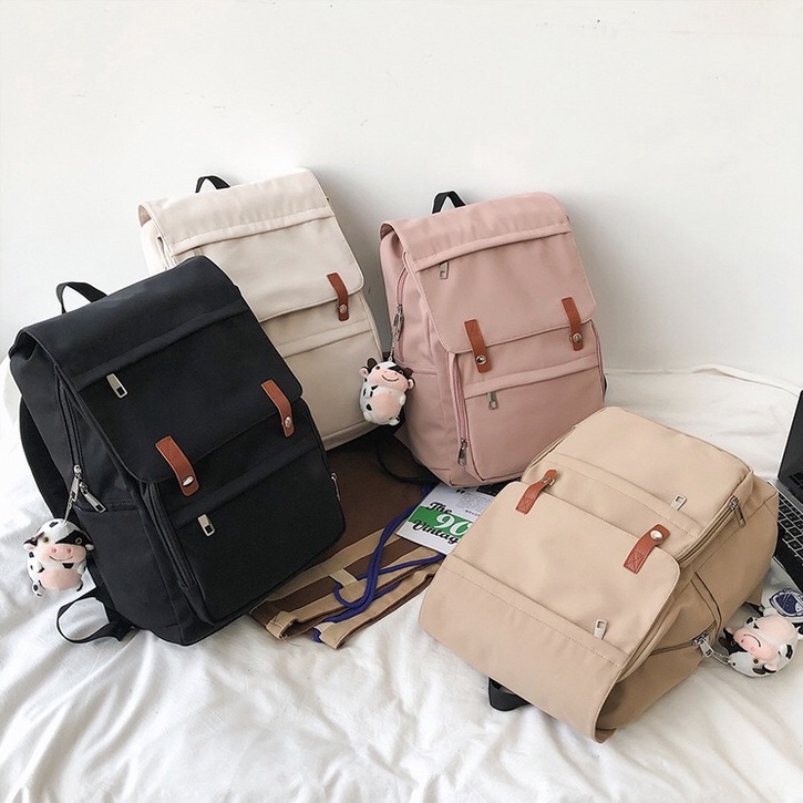 Mores Yuma Korean Unisex Backpack / tas ransel pria wanita polos besar / Tas travelling sekolah kuliah remaja size besar