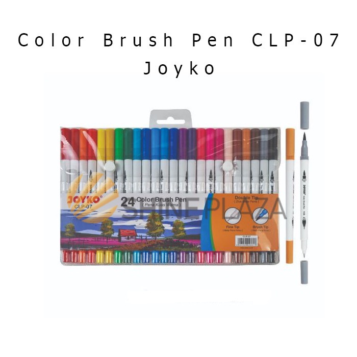 

kaligrafi-perlengkapan- color brush pen joyko 24 warna clp-07 -perlengkapan-kaligrafi.