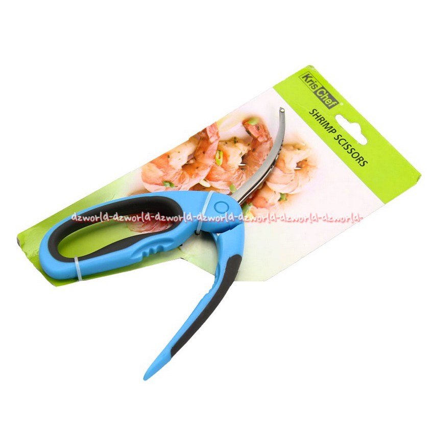 Krischef Shrimp Scissors Gunting Pengupas Udang Biru