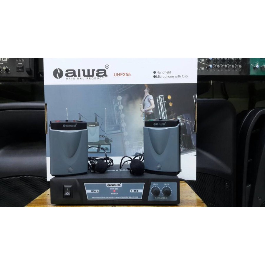 Mic wireless Aiwa UHF 255 clip on + clip on Special Ramadhan