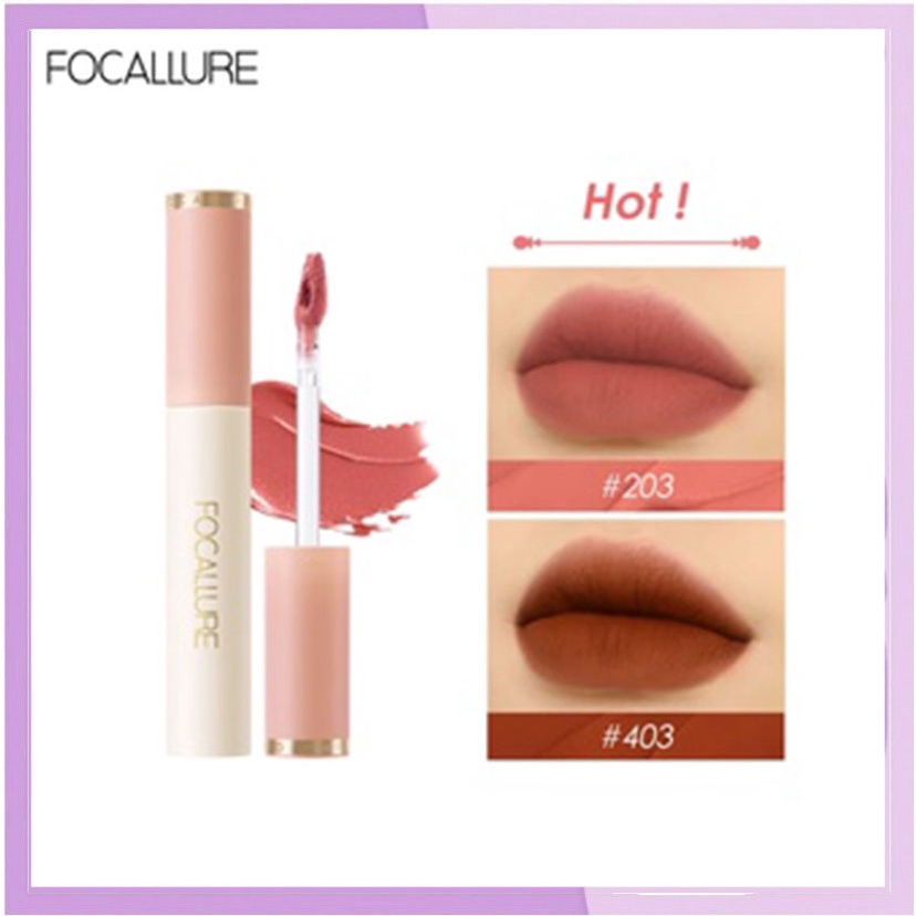 FOCALLURE Lipstik Velvet Matte #ConfidenceHalo Velvet-Matte Lip Cream Lipstick Mewarnakan Bibir Sempurna  FC020