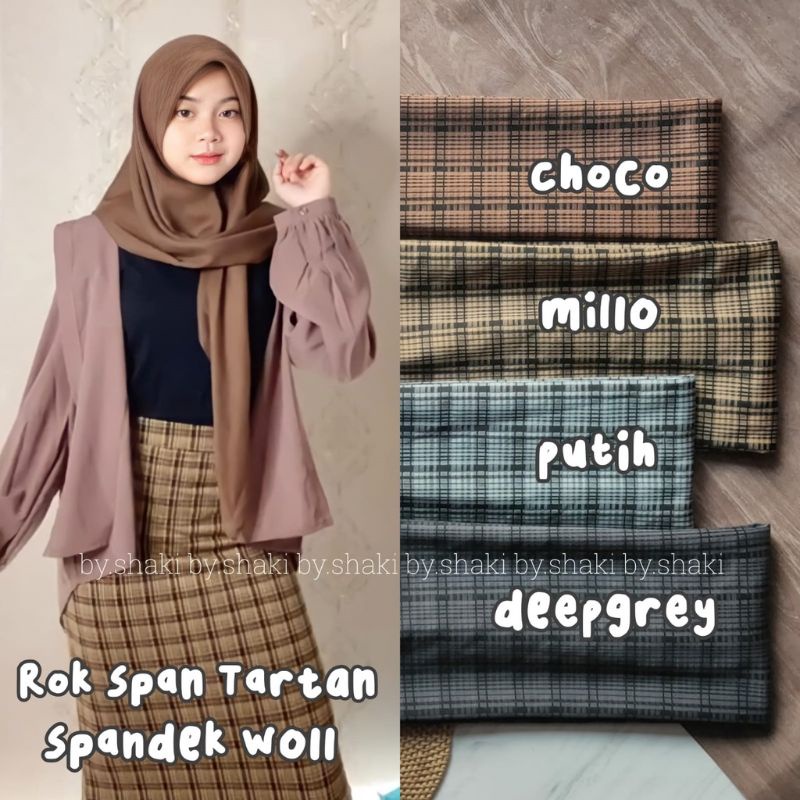 ROK SPAN TARTAN MOTIF KOTAK / ROK SPAN OOTD