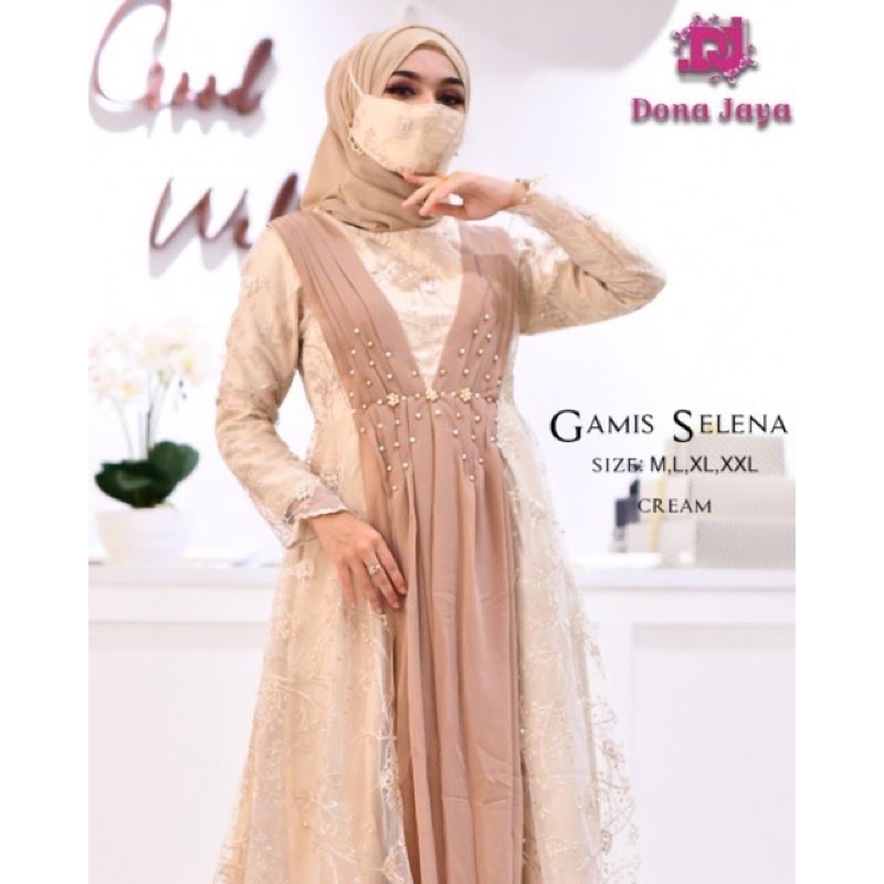 (Free masker) gamis sadrina/gamis mewah/gamis sadrina tille velvet mewah super cantik/gamis pesta