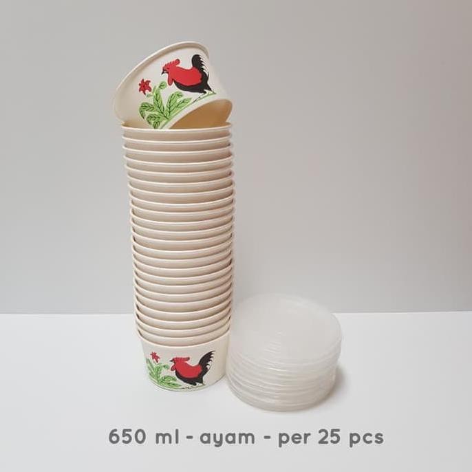 Jual Paper Bowl Ayam Jago Ml Ml Ml Ml Oz Ml Shopee Indonesia