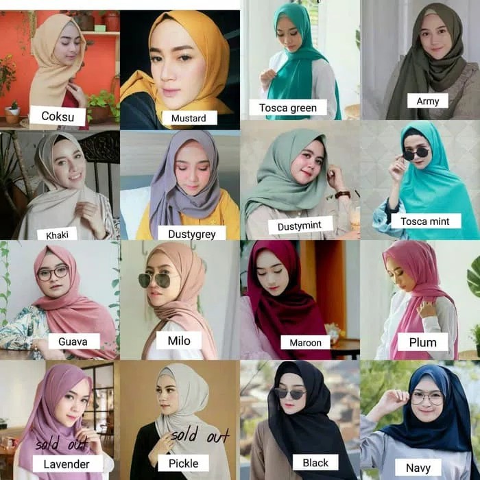 JILBAB PASHMINA NISA SYABAN BASIC / PASMINA BASIC POLOS DIAMOND CREPE ITALIANO / HIJAB TALITHA