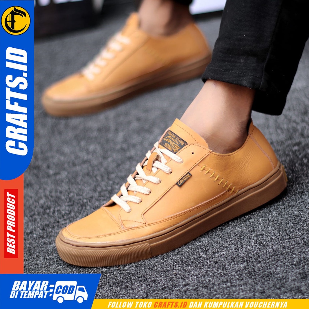 Crafts Dante - Sepatu Kulit Sneakers Casual Pria