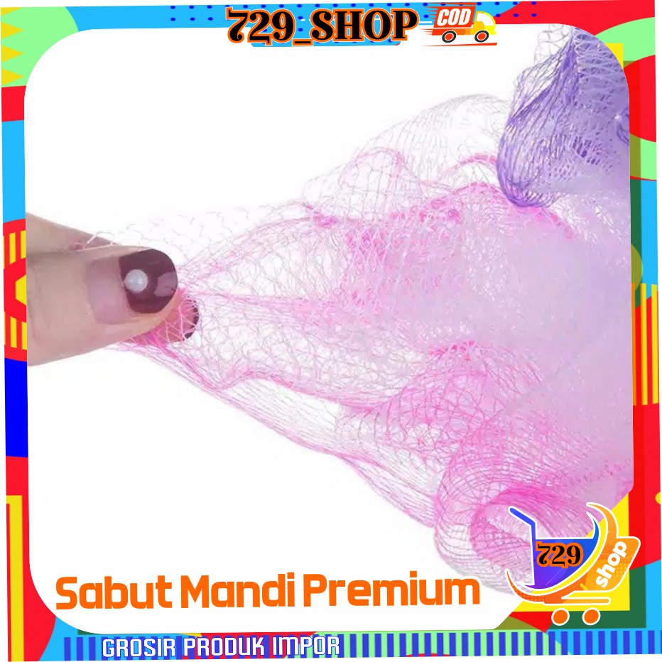 Sabut Mandi Warna Korean Style Size Besar / Sponge Sabun Mandi Shower