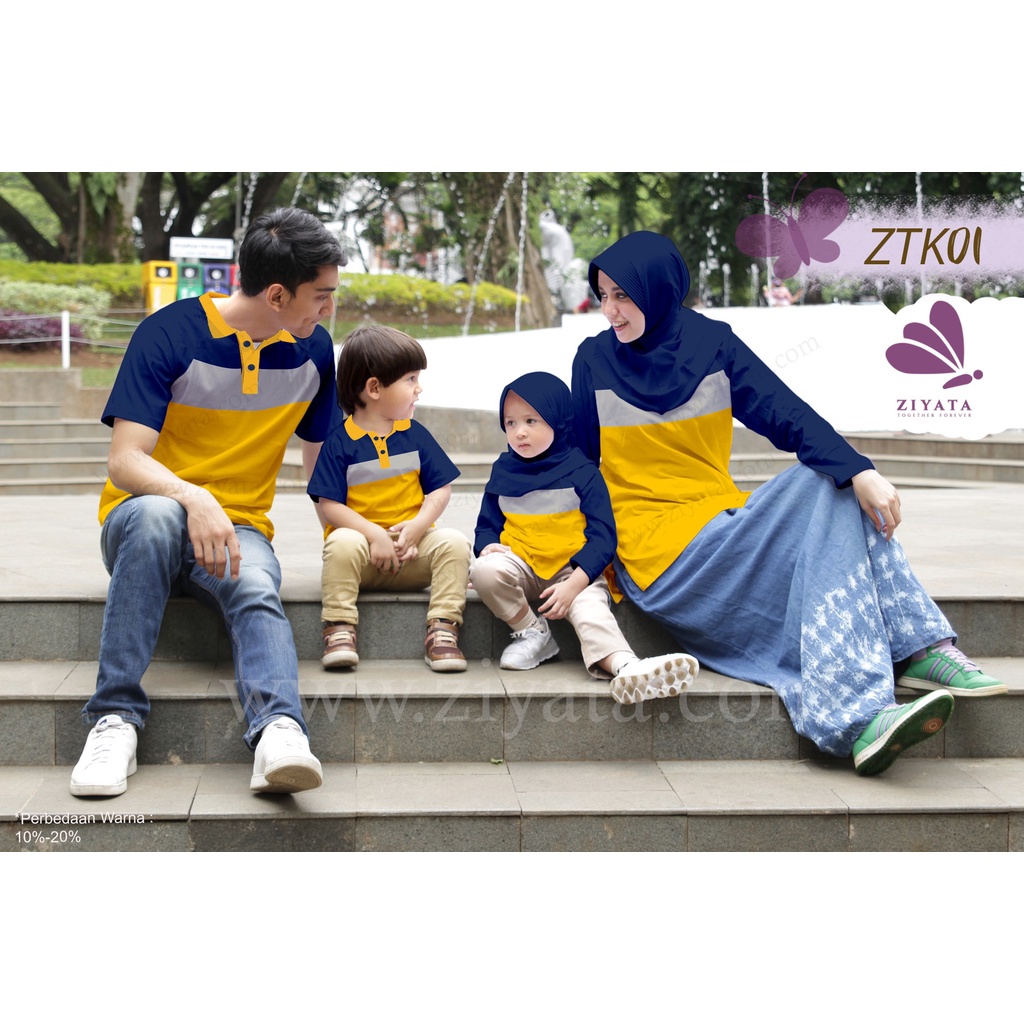 KAOS COUPLE KELUARGA SARIMBIT FAMILY MUSLIM T-SHIRT ZIYATA : ZTK01