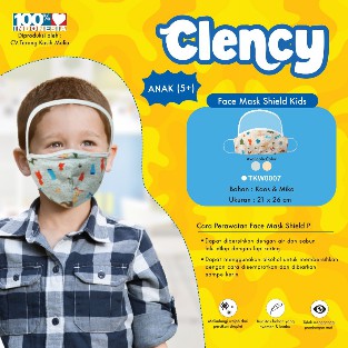 Clency Face Mask Shield Kids 5 Thn+ TKW0007