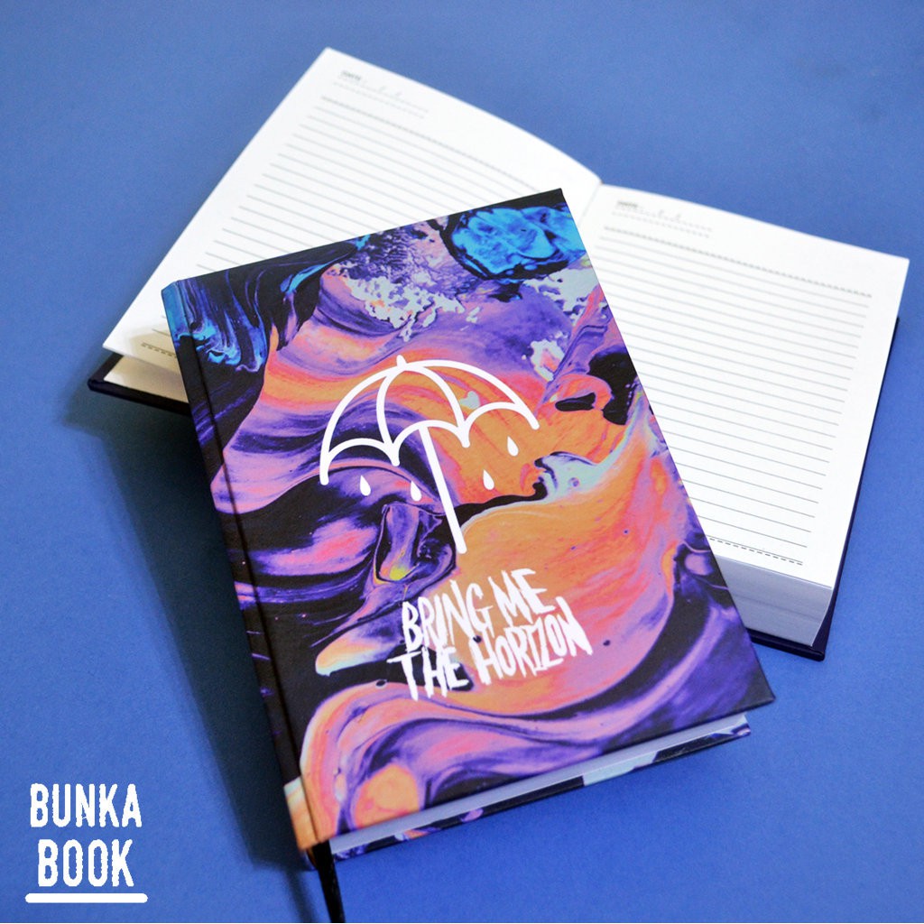 

Pocket Book Hardcover Musik Bring Me the Horizon Ukuran A6 Jurnal Agenda Planner Gift Couple