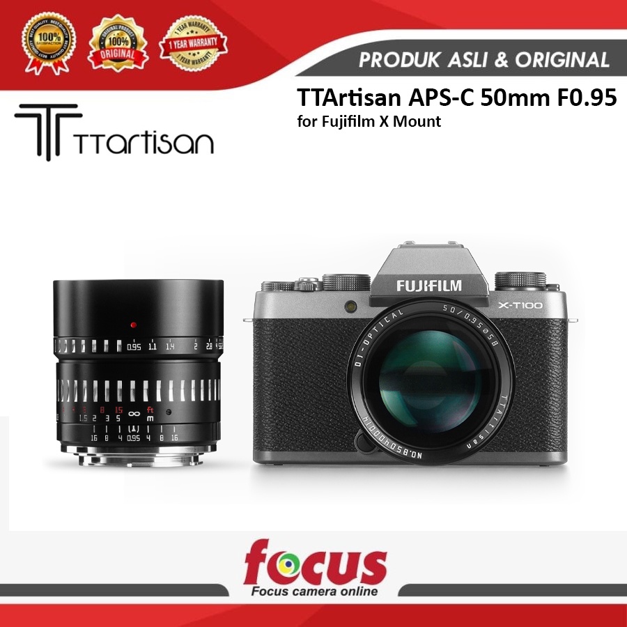 TTArtisan 50mm F0.95 F/0.95 For Fuji X Mount Garansi Resmi
