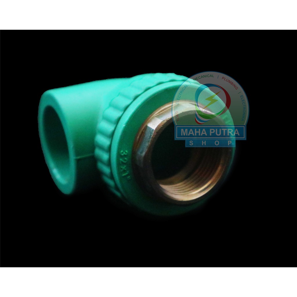 KNEE ELBOW DRAT DARAM PIPA PPR 1" WAVIN. SAMBUNGAN PIPA AIR PANAS DAN DINGIN PPR