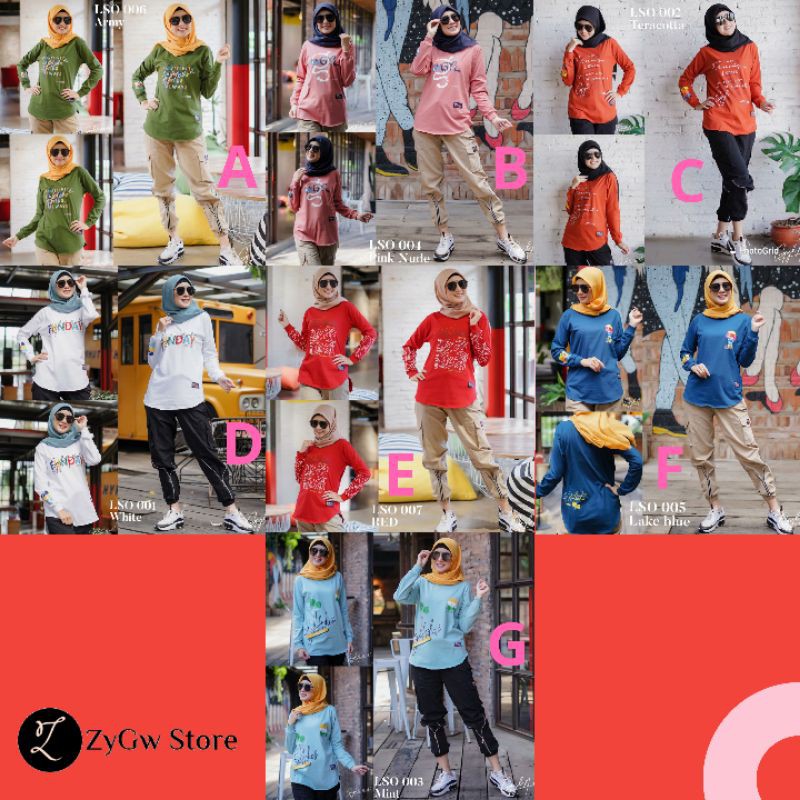 Atasan Original GYL Authentic Long Slit Ovale / Kaos Ori GYL Authentic Oval