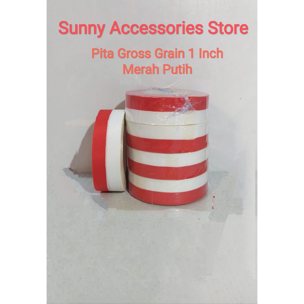 

Pita Gross Grain Merah Putih 1 Inch 20 YARD Premium Product