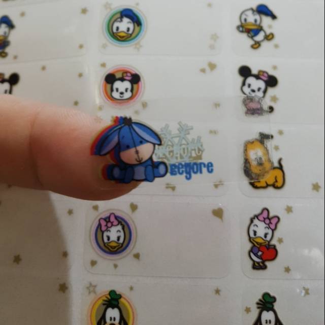 

label transparant disney J series size M label ORI