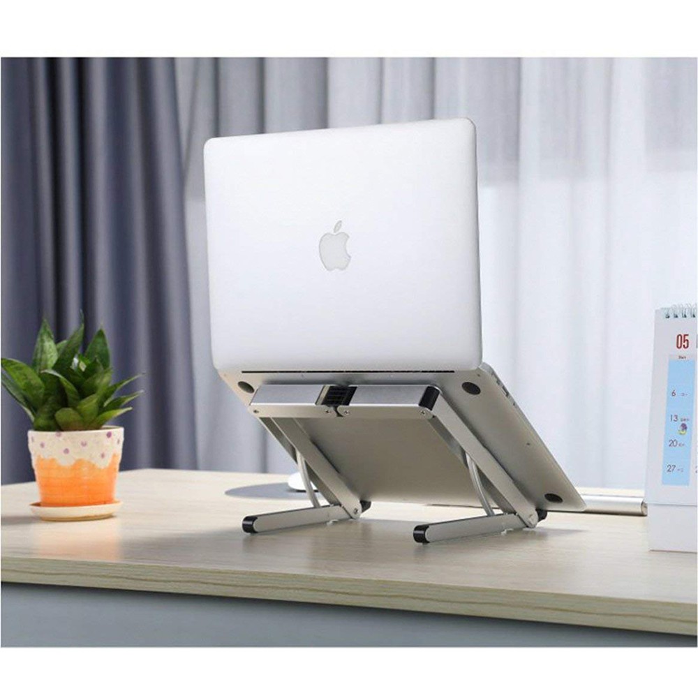 BUBM N1 Adjustable Foldable Laptop Stand Aluminium - DNZJ-02 - Silver