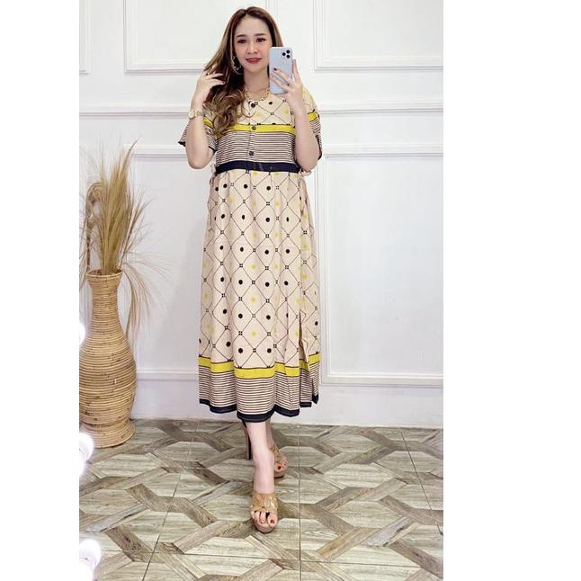 Terbaru.. Midi Dress chibi brand Rayon Busui Friendly Daster wanita terbaru 2022 viral kekinian Home