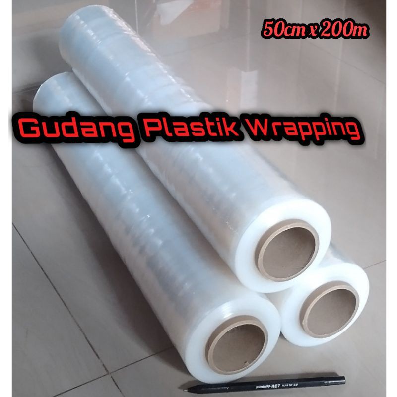 STRETCH FILM LEBAR 50 CM PLASTIK WRAPPING PLASTIK WRAP WRAPING REPING