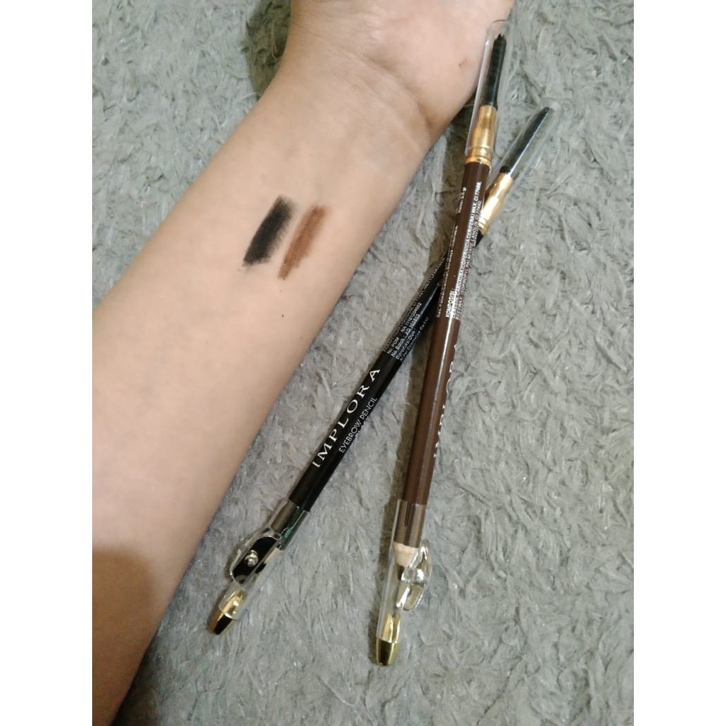 Pensil alis implora premium 2 in 1 / eyebrow pensil / implora premium eyebrow