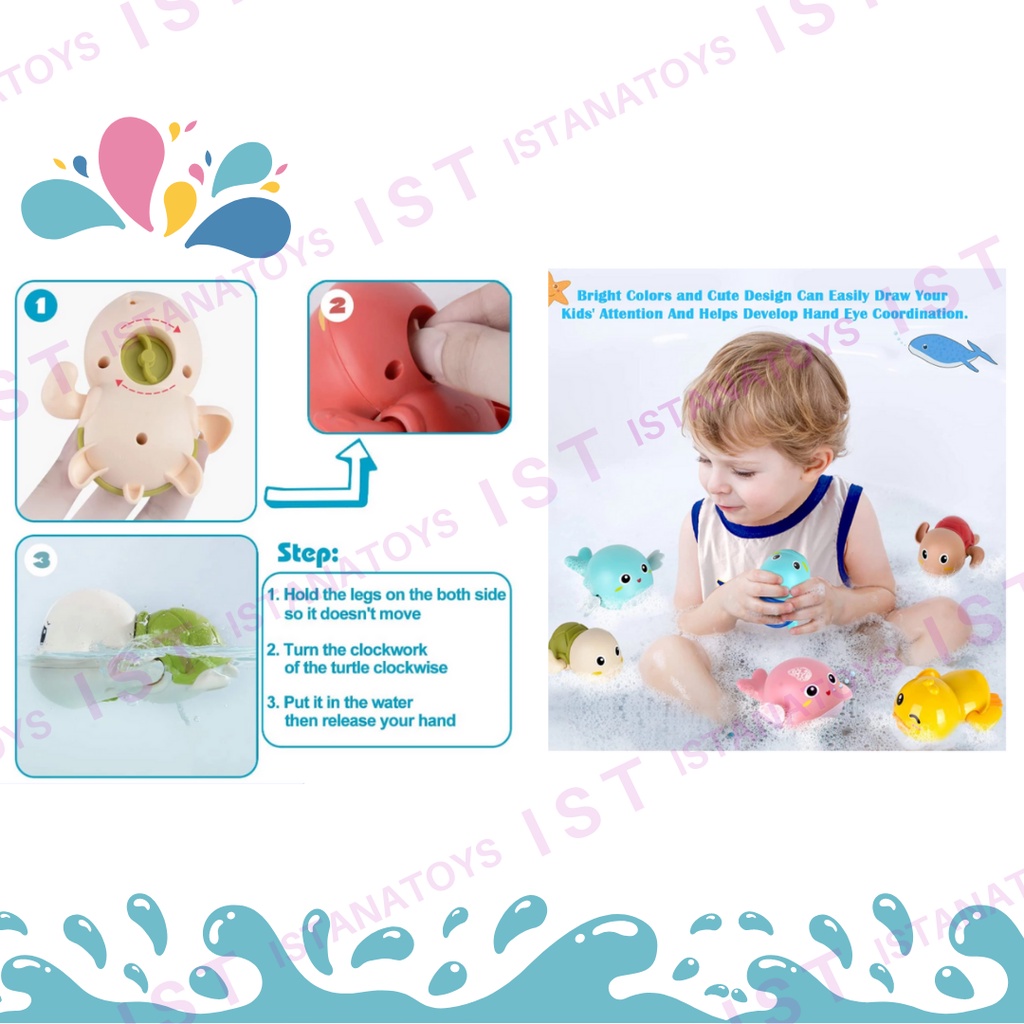 MWN Mainan Air Binatang Berenang Baby Toys Water