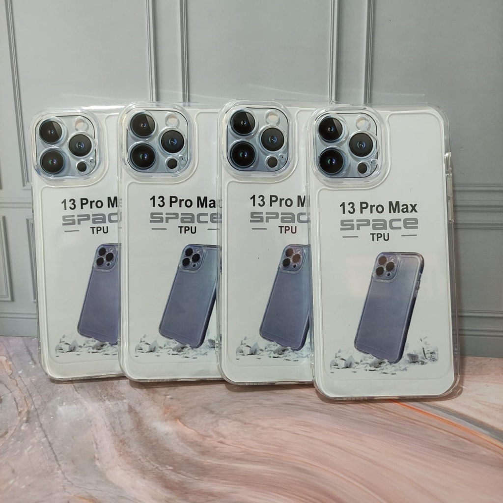 SoftCase Case For Ip 13 13 Mini 13 Pro 13 Pro Max Case Bening Clear Grey SPACE TPU Jelly White_Cell