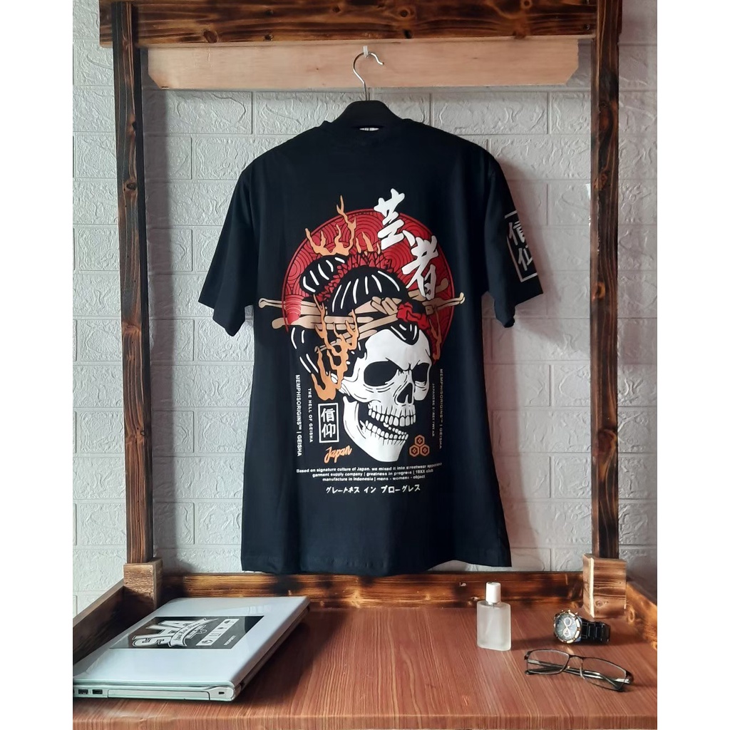 Kaos Memphis Japanese Skull Japan