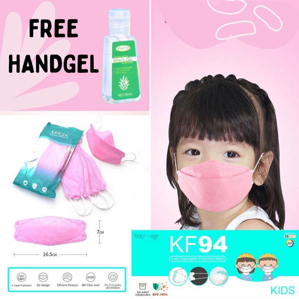 KF94 4ply 10pcs disposable masker EVO Anak Masker4ply Masker Wajah Earloop