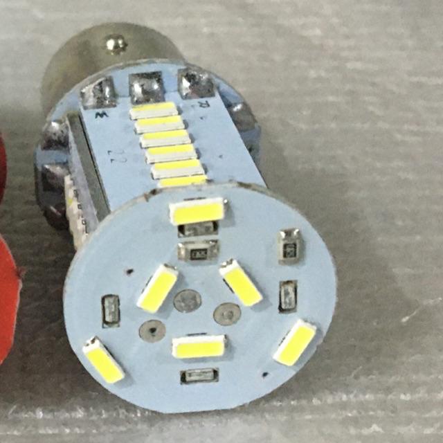 Lampu LED Rem Stop Bayonet 30 mata Strobo Kedip Mobil Motor Kaki 2 DC-12v new running-Putih