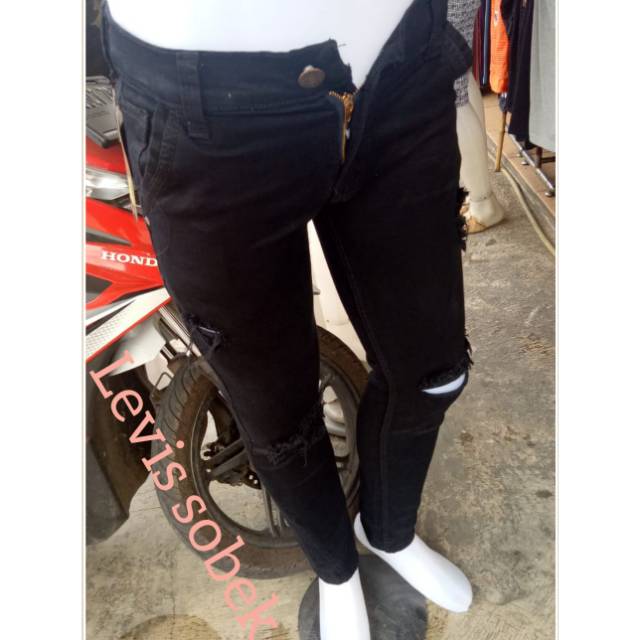 Celana levis sobek panjang / celana panjang pria / celana levis pria