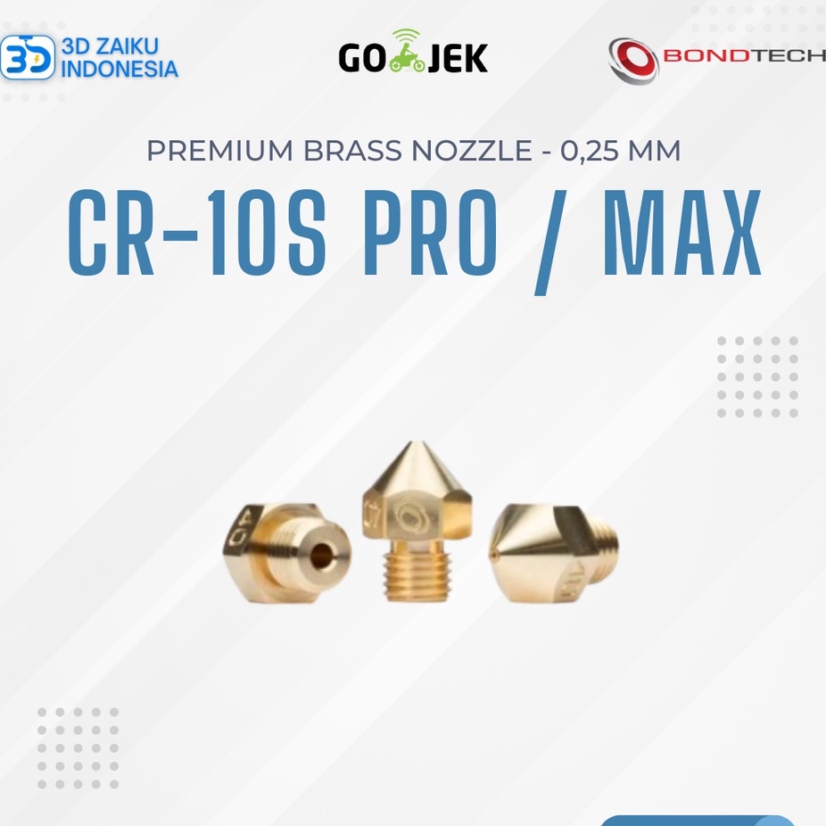 Original Bondtech CR-10S PRO / MAX Premium Brass Nozzle 0,25 mm