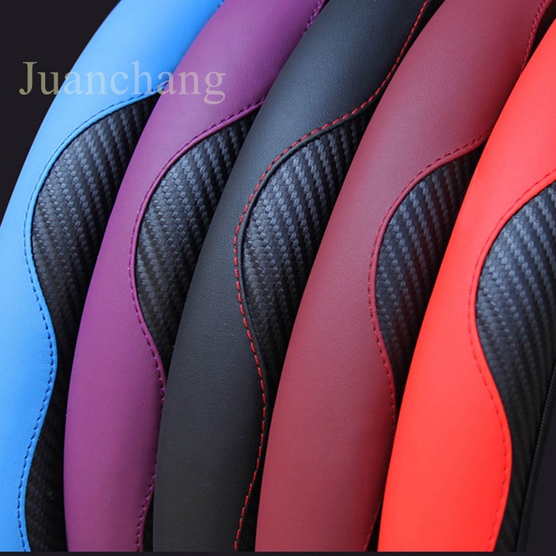 1pc Cover Stir Mobil Universal Bahan Kulit PU Breathable Anti Slip Ukuran 37-38cm