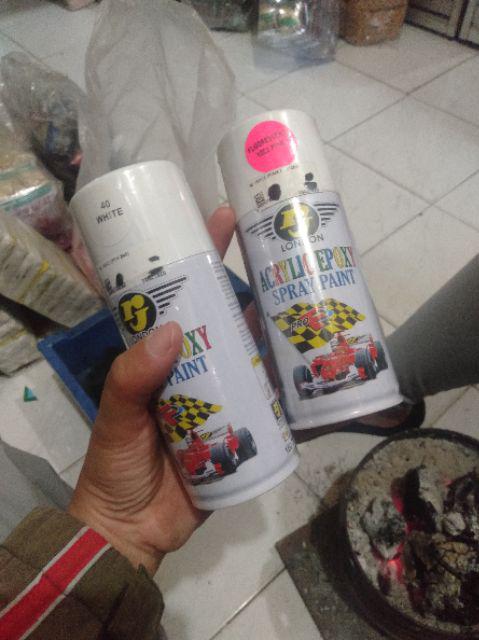 Rj London Warna Fluorescent Pink, Violet, Red, Yellow, Orange, Blue (pylox/cat Semprot/spray Paint)