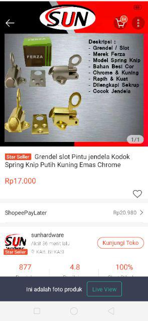 Grendel Slot Pintu Jendela Kodok Spring Knip Putih Kuning Emas Chrome