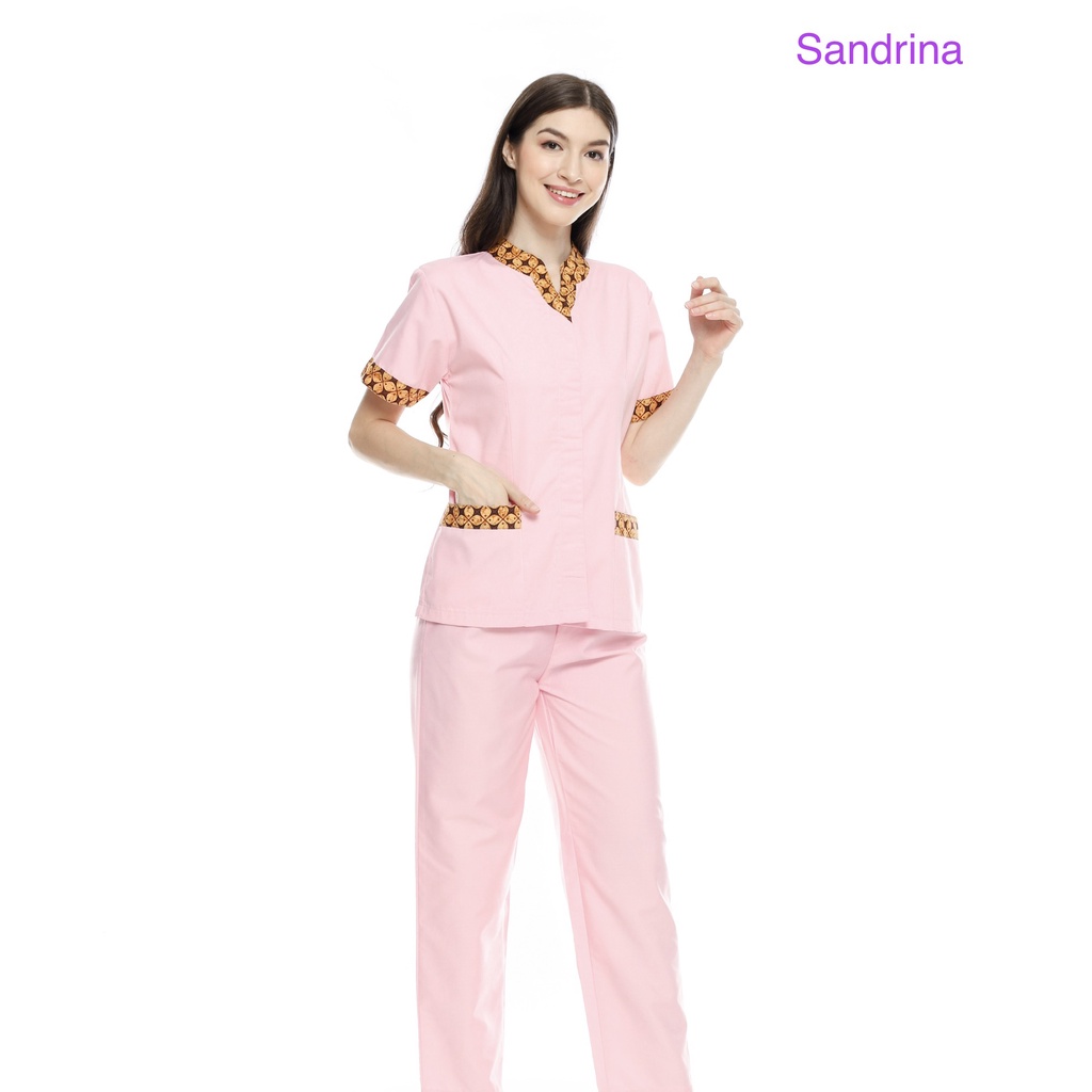 [Sandrina] Baju seragam suster/ seragam nanny/ seragam Baby sitter/ seragam klinik ( BATIK )