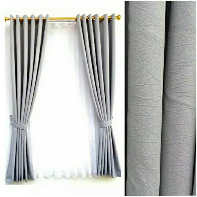 GORDEN JENDELA  PINTU MINIMALIS  BLACKOUT BLAZER MONTERO BAHAN  TEBAL LEBAR 140 CM TINGGI 200 CM 