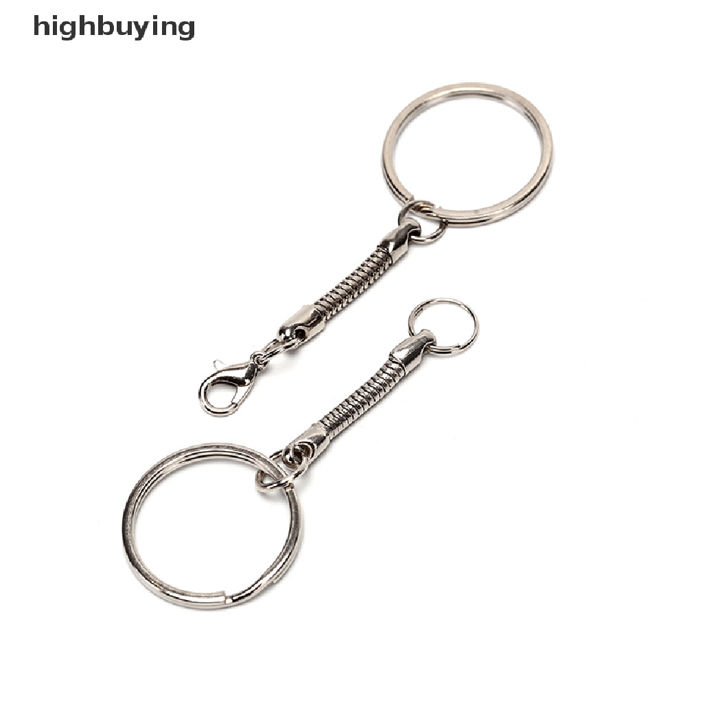 Hbid 10pcs Gantungan Kunci Bentuk Ular Warna Silver DIY Untuk Aksesoris Perhiasan