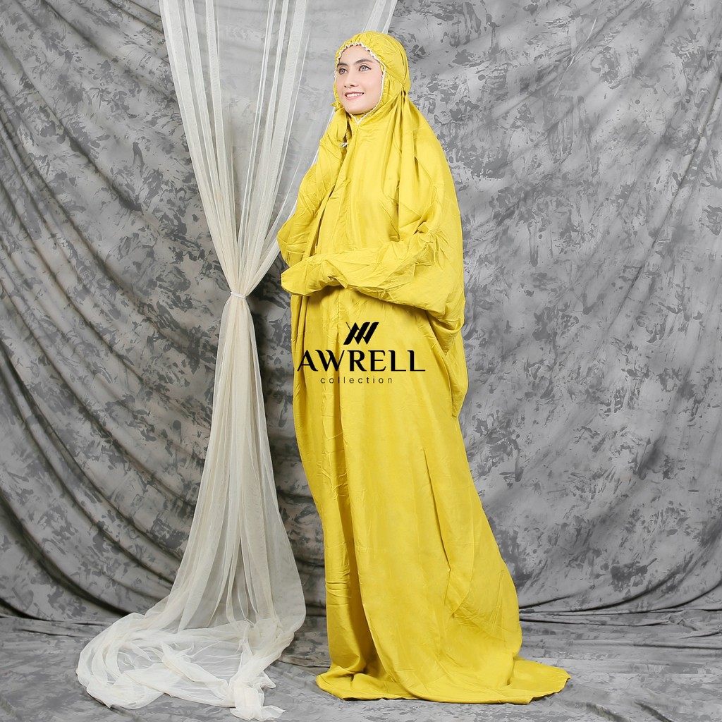 Awrellcollection - Mukena Terusan Polos Rayon Premium