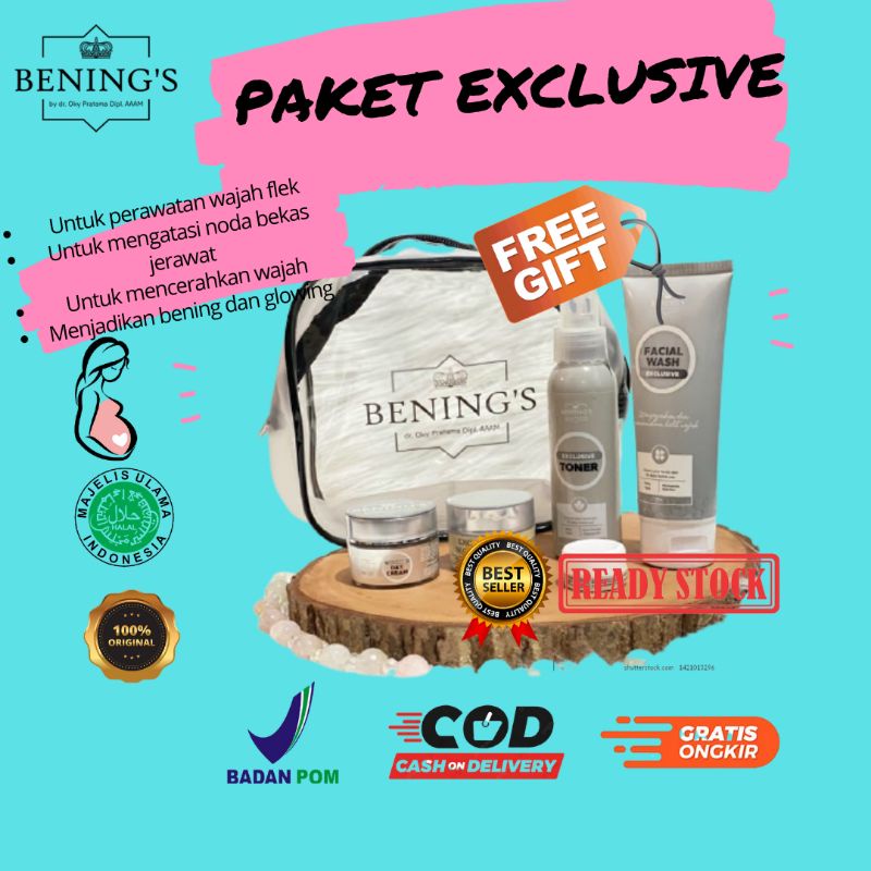 PAKET EXCLUSIVE BENING SKINCARE DR OKY PRATAMA MENGHILANGKAN FLEK MENGATASI HIPERPIGMENTASI MENCERAH
