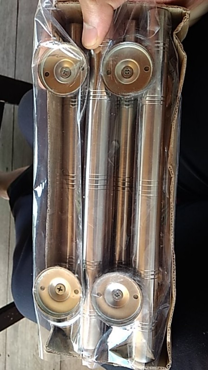 Handle Pintu Rumah Bulat 25 Cm Lis Dof Putih Tarikan Pintu Gagang Pintu Kunci Pintu 25 Cm Stainles