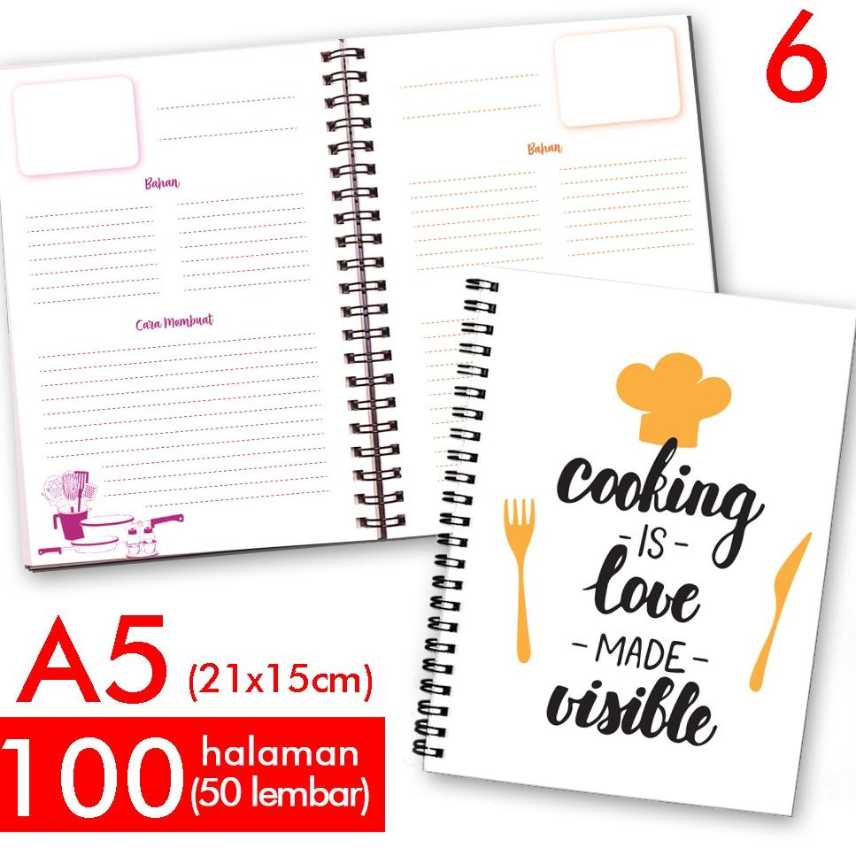 

[PRODUK TMSBE] Notebook Buku Catatan Resep Masakan HQZ