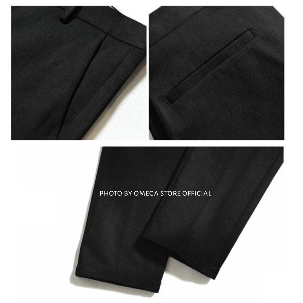 OMEGA - Celana Bahan Dasar Formal Casual Pants Slim Fit Kerja Panjang Pria